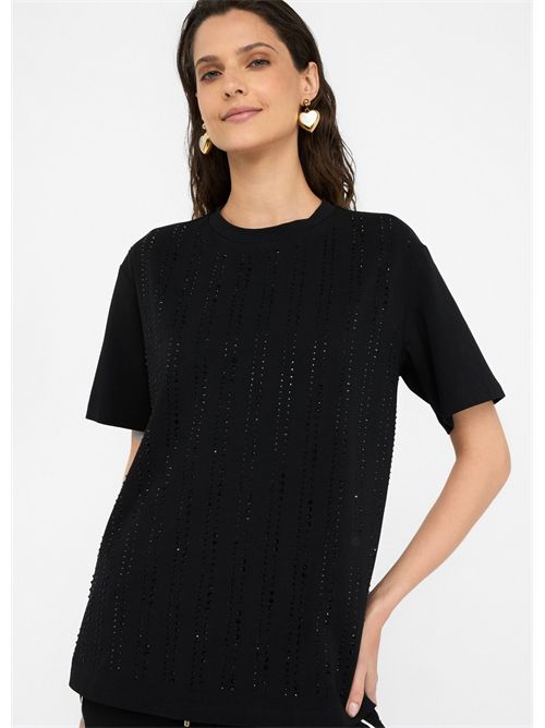 T-shirt con strass LIU JO | CF5072JS088/22222
